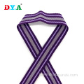 designs 20mm purple patterned lurex polyester webbing